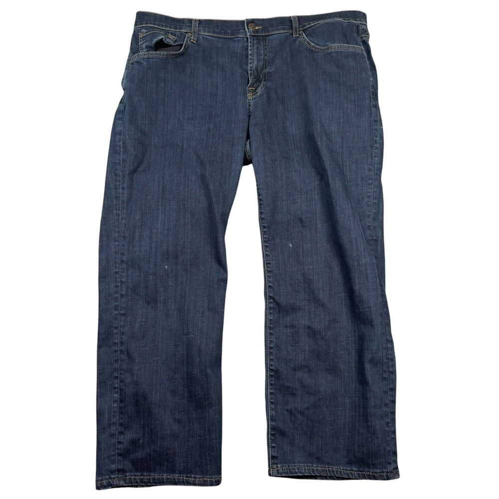 7 For All Mankind Mens Austyn Jeans Size 40x27.5‎ Dark Wash Straight Leg